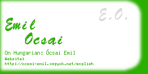 emil ocsai business card