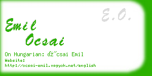 emil ocsai business card